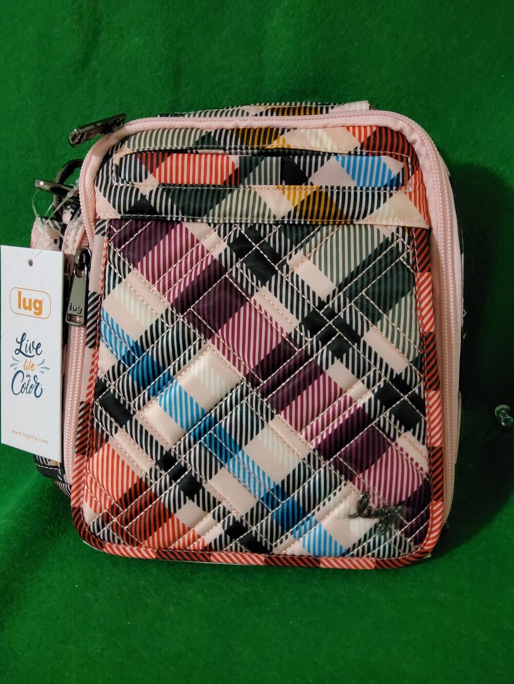 Lug, Flapper SE Crossbody, Pink Plaid